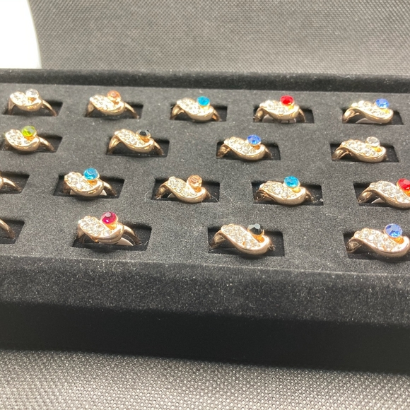 Crystal CZ Rhinestone Rings - Picture 2 of 2